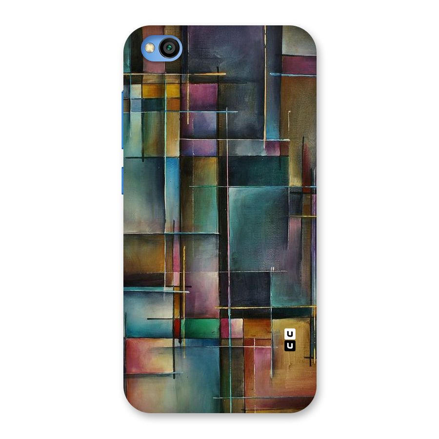 Dark Square Shapes Back Case for Redmi Go