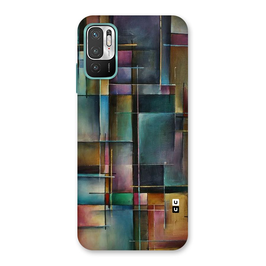 Dark Square Shapes Back Case for Redmi Note 10T 5G