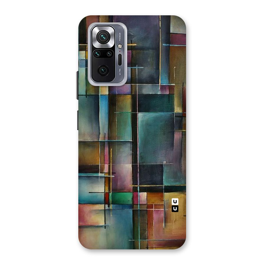 Dark Square Shapes Back Case for Redmi Note 10 Pro
