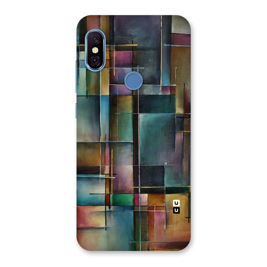 Dark Square Shapes Back Case for Redmi Note 6 Pro