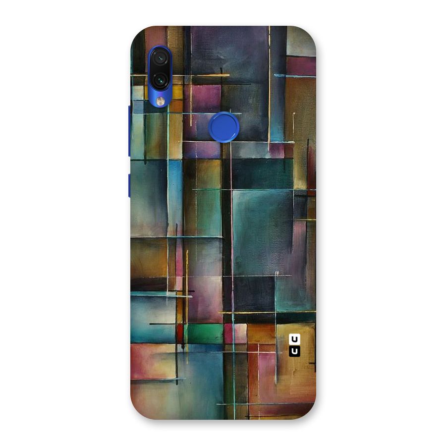 Dark Square Shapes Back Case for Redmi Note 7S