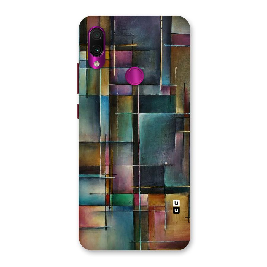 Dark Square Shapes Back Case for Redmi Note 7 Pro
