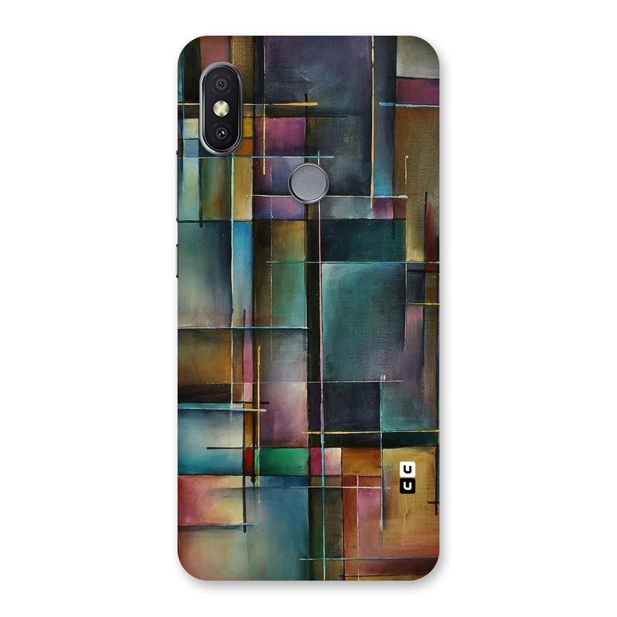 Dark Square Shapes Back Case for Redmi Y2