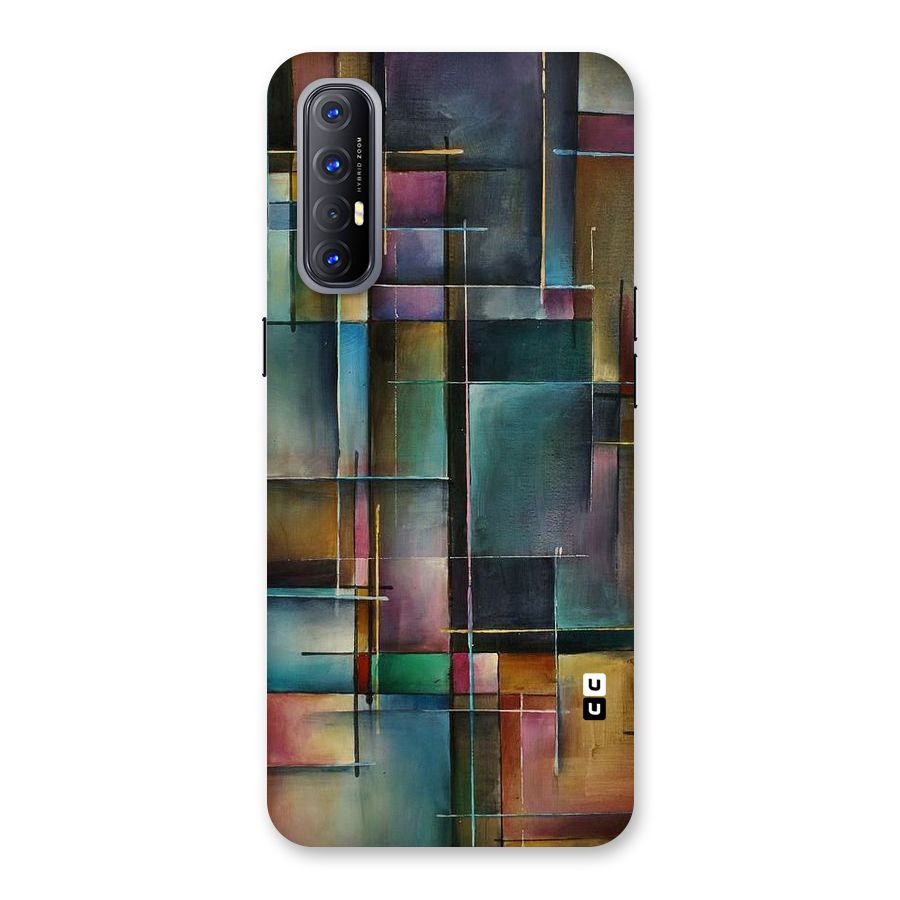 Dark Square Shapes Back Case for Reno3 Pro