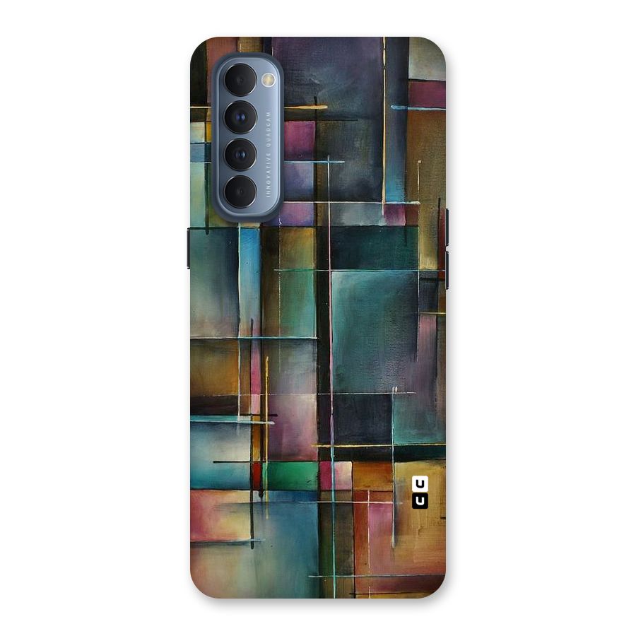 Dark Square Shapes Back Case for Reno4 Pro