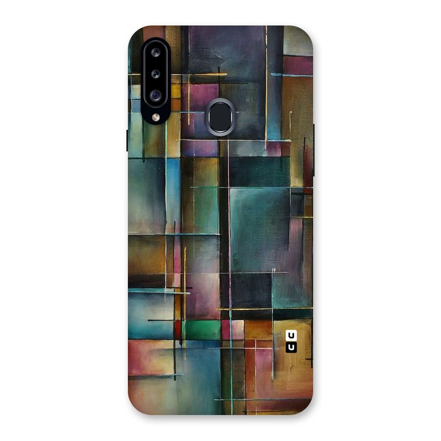 Dark Square Shapes Back Case for Samsung Galaxy A20s