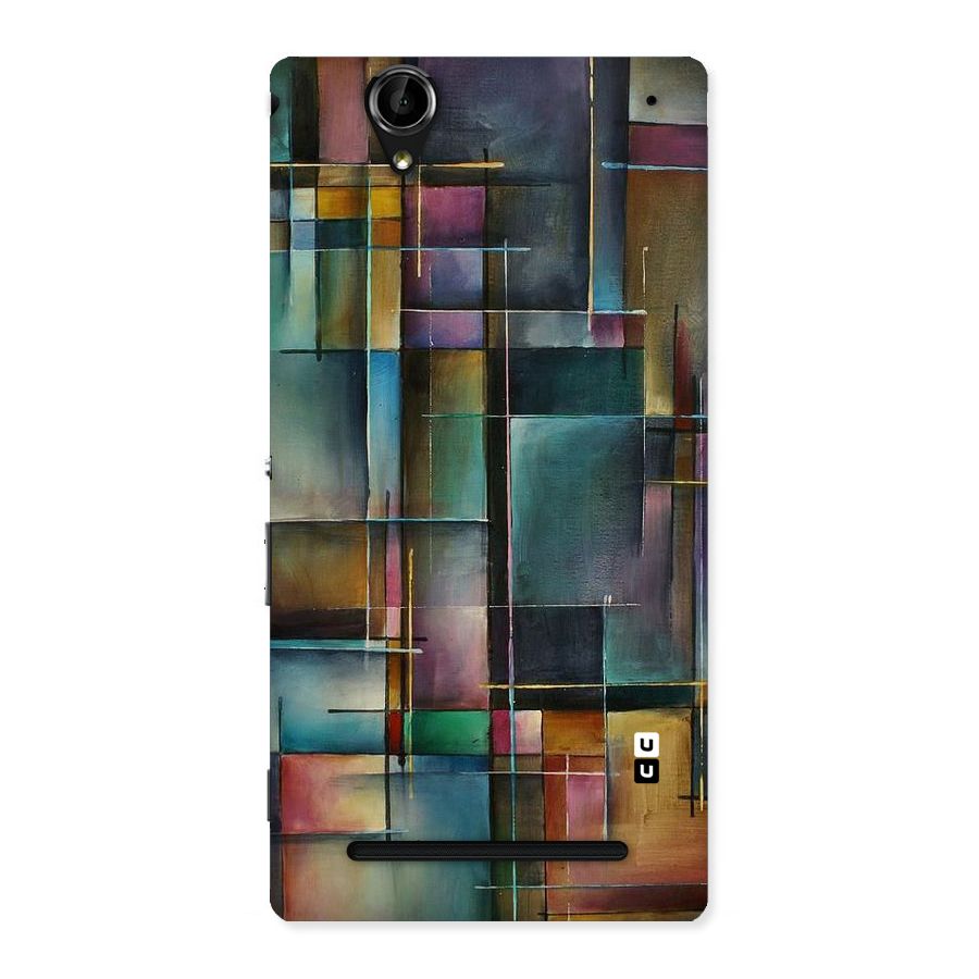 Dark Square Shapes Back Case for Sony Xperia T2