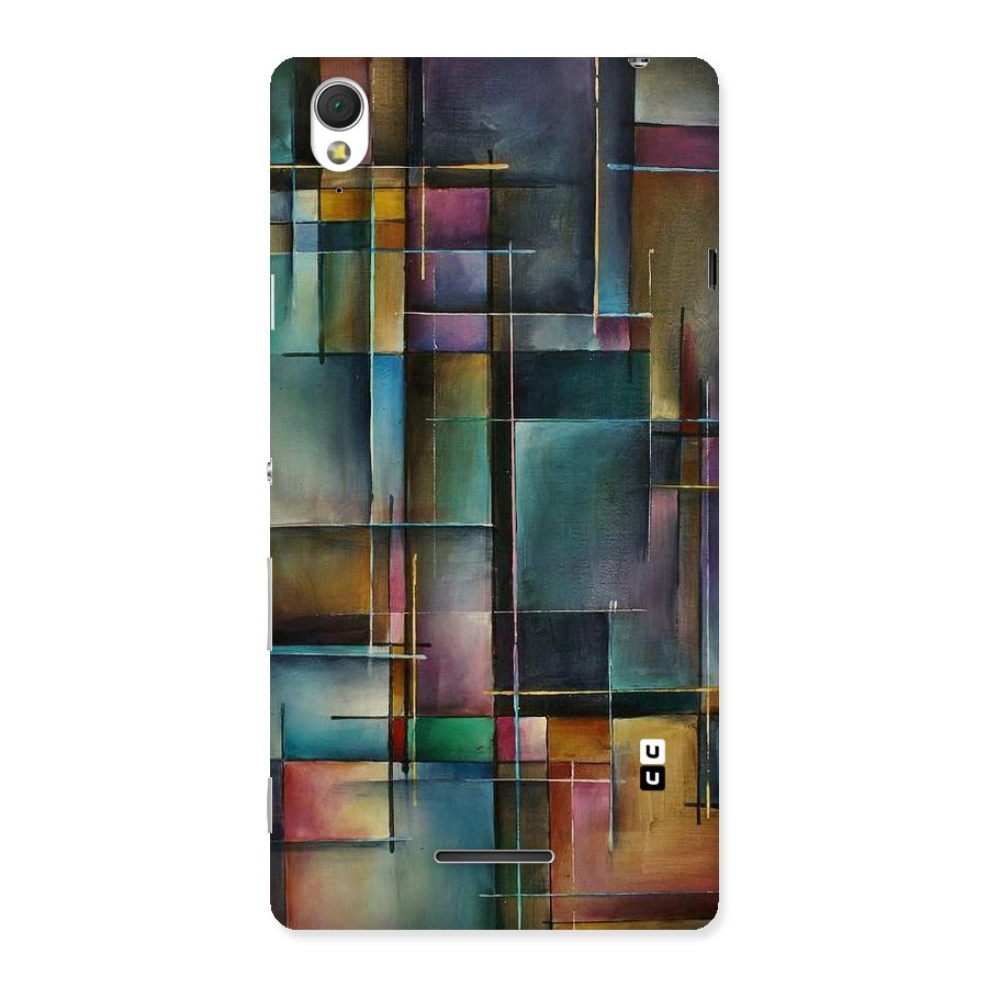 Dark Square Shapes Back Case for Sony Xperia T3