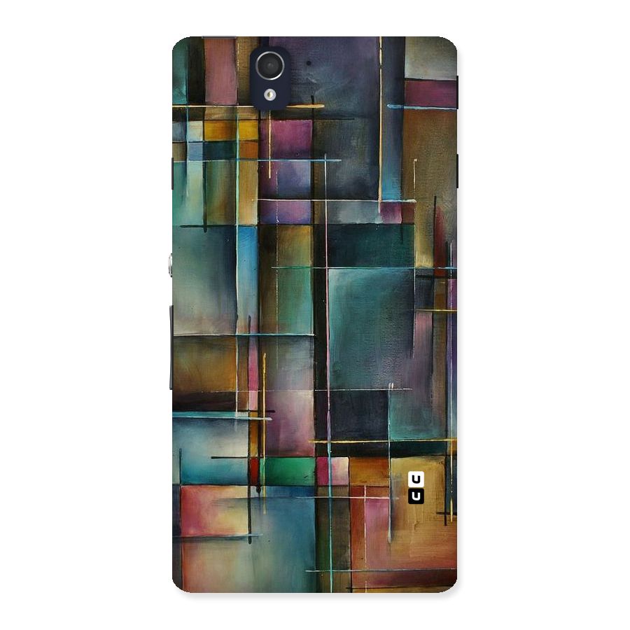 Dark Square Shapes Back Case for Sony Xperia Z