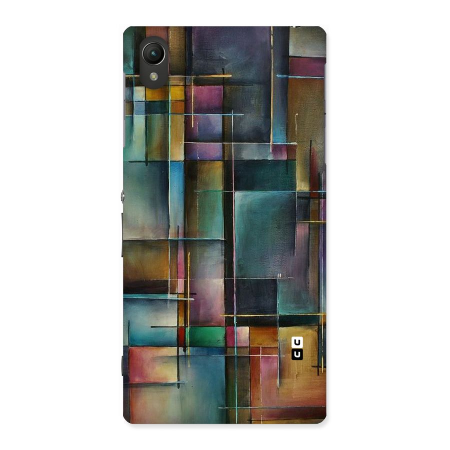 Dark Square Shapes Back Case for Sony Xperia Z1