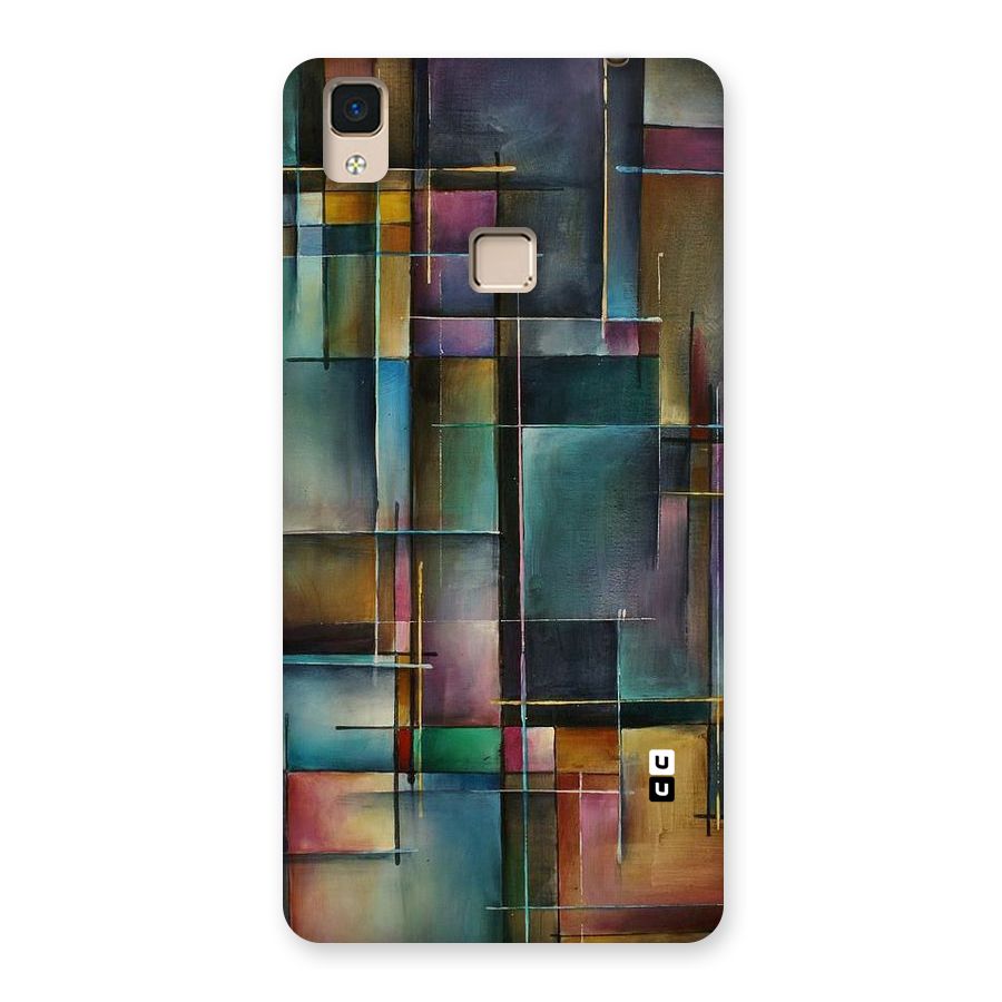 Dark Square Shapes Back Case for V3 Max