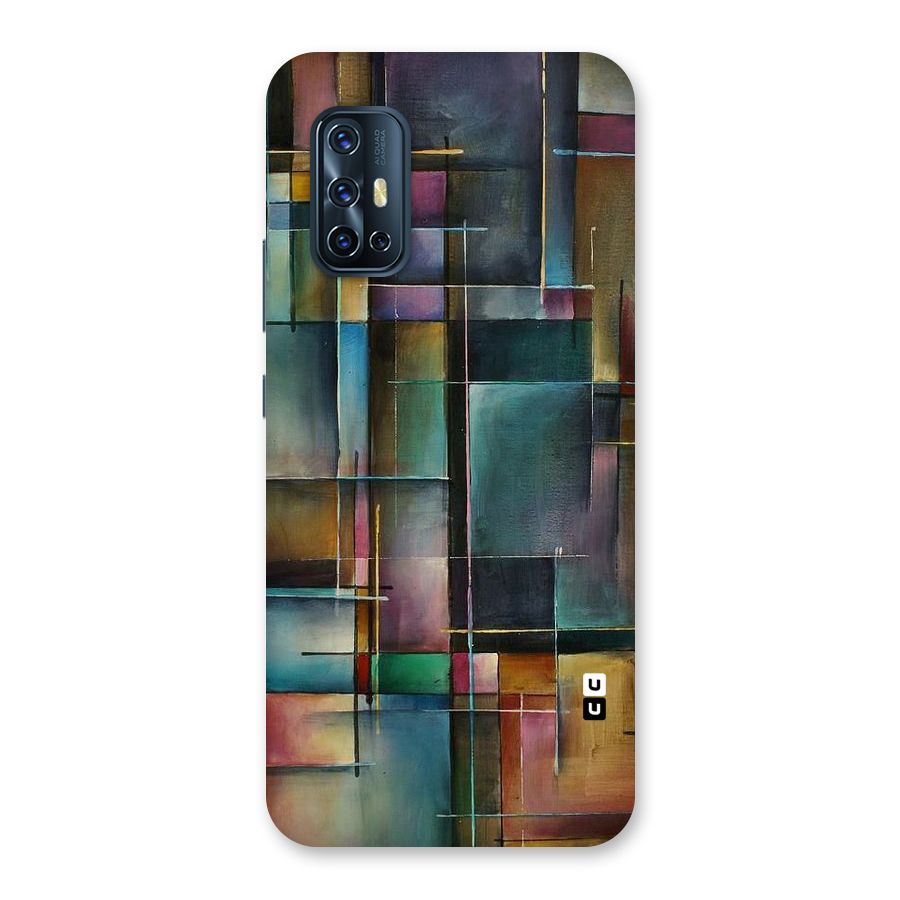 Dark Square Shapes Back Case for Vivo V17