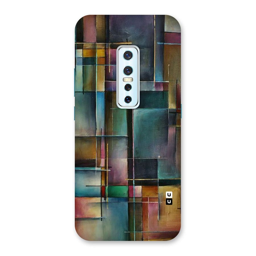 Dark Square Shapes Back Case for Vivo V17 Pro