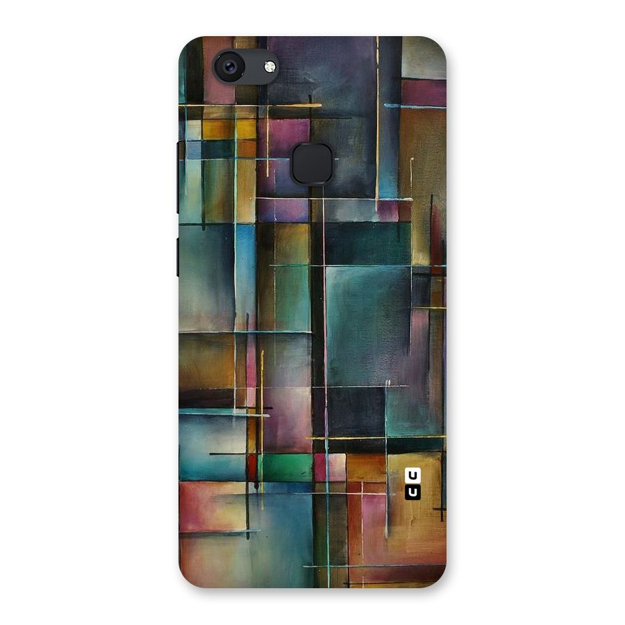 Dark Square Shapes Back Case for Vivo V7 Plus