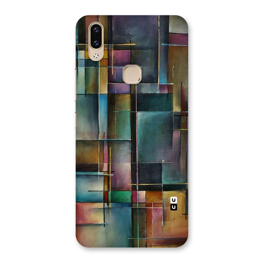 Dark Square Shapes Back Case for Vivo V9