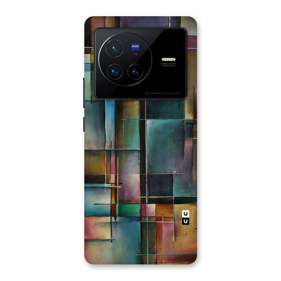 Dark Square Shapes Back Case for Vivo X80