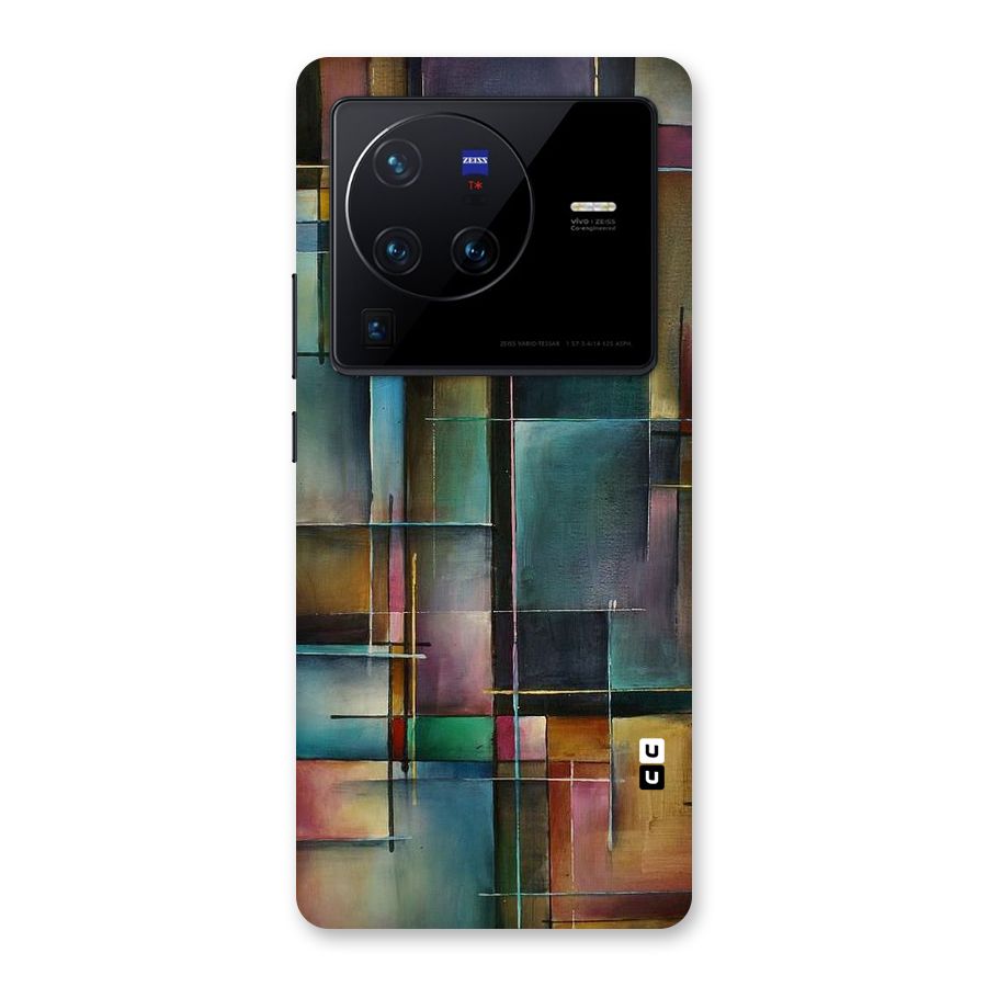 Dark Square Shapes Back Case for Vivo X80 Pro
