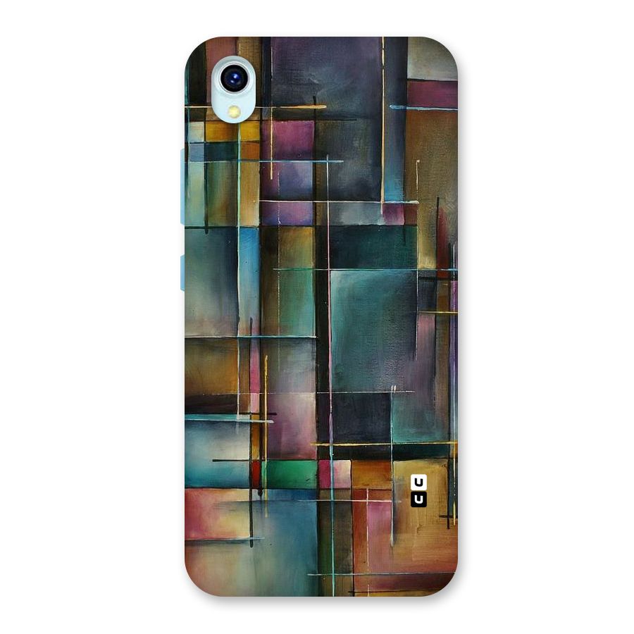 Dark Square Shapes Back Case for Vivo Y1s