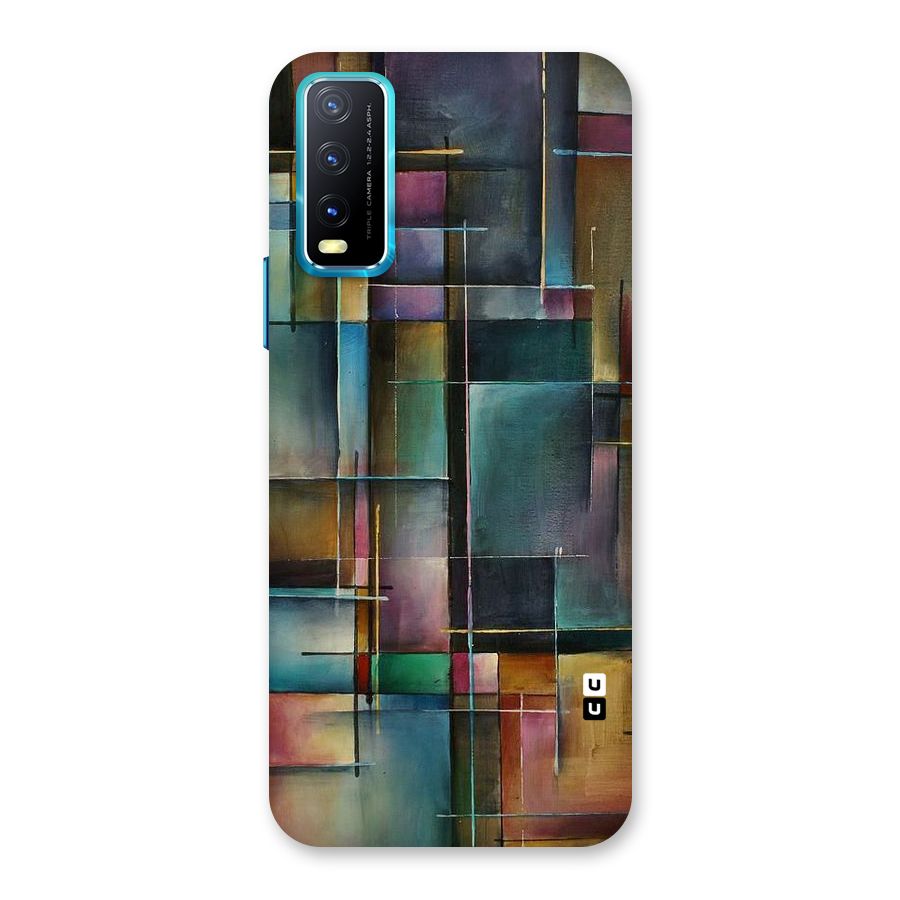 Dark Square Shapes Back Case for Vivo Y20