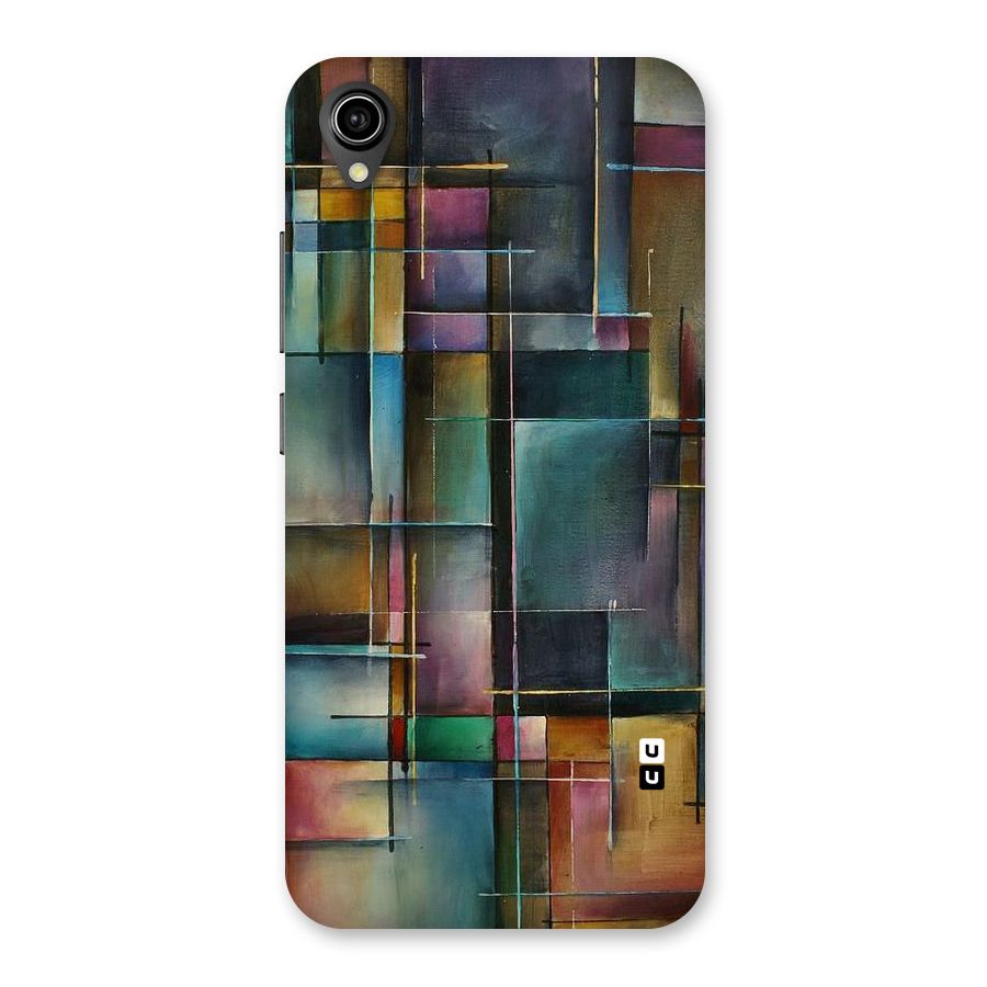 Dark Square Shapes Back Case for Vivo Y90