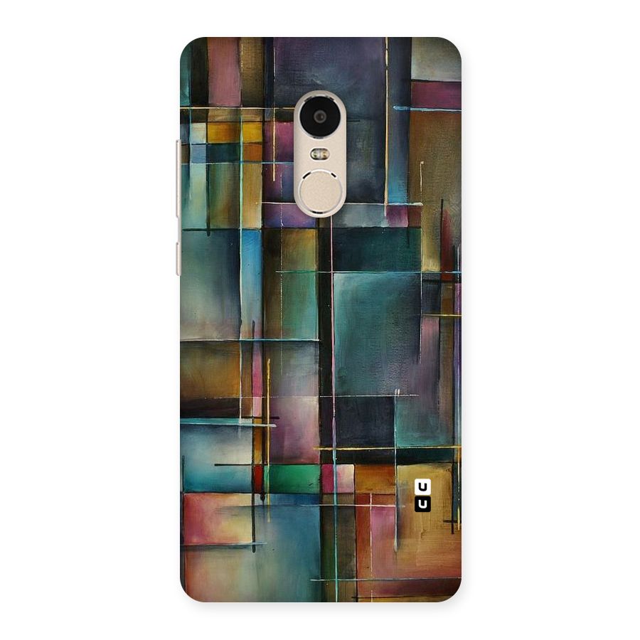 Dark Square Shapes Back Case for Xiaomi Redmi Note 4