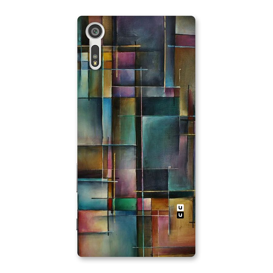 Dark Square Shapes Back Case for Xperia XZ