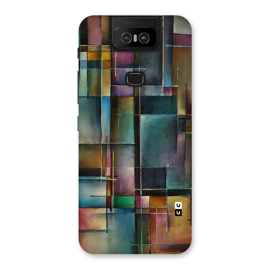 Dark Square Shapes Back Case for Zenfone 6z