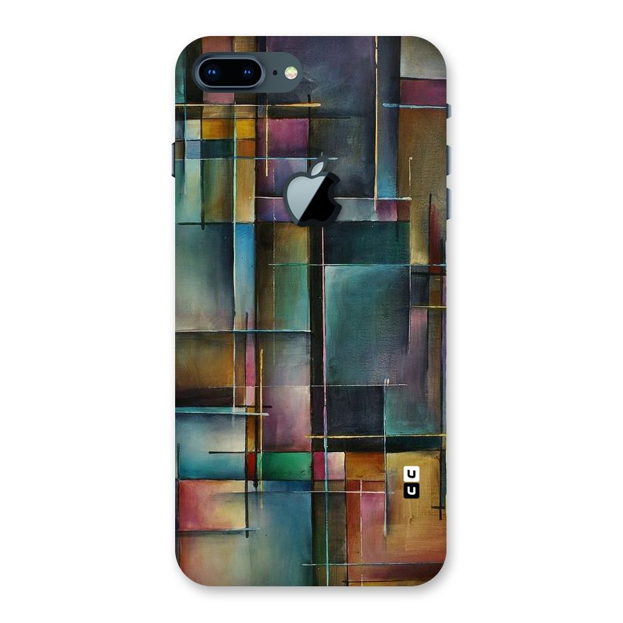 Dark Square Shapes Back Case for iPhone 7 Plus Apple Cut