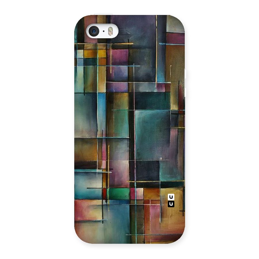 Dark Square Shapes Back Case for iPhone SE