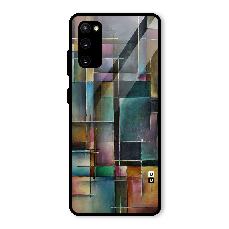 Dark Square Shapes Glass Back Case for Galaxy S20 FE