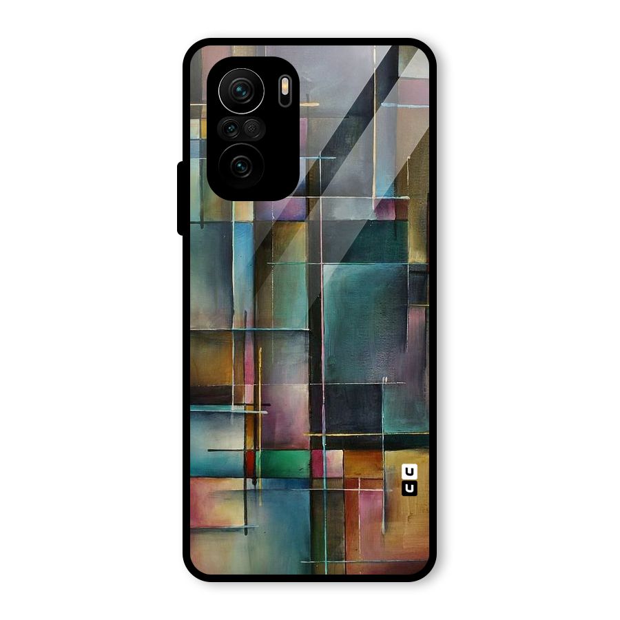 Dark Square Shapes Glass Back Case for Mi 11X Pro