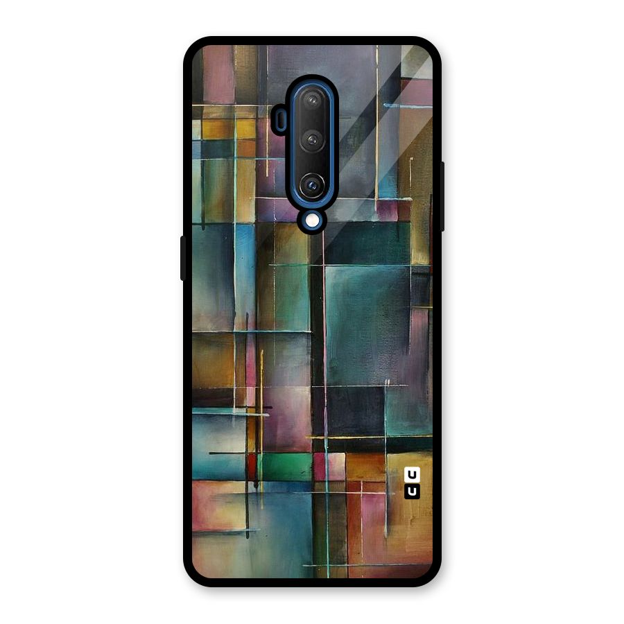 Dark Square Shapes Glass Back Case for OnePlus 7T Pro
