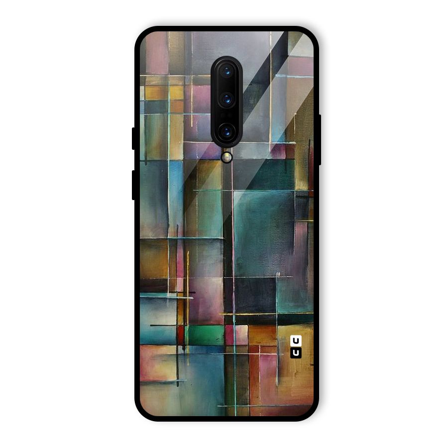 Dark Square Shapes Glass Back Case for OnePlus 7 Pro
