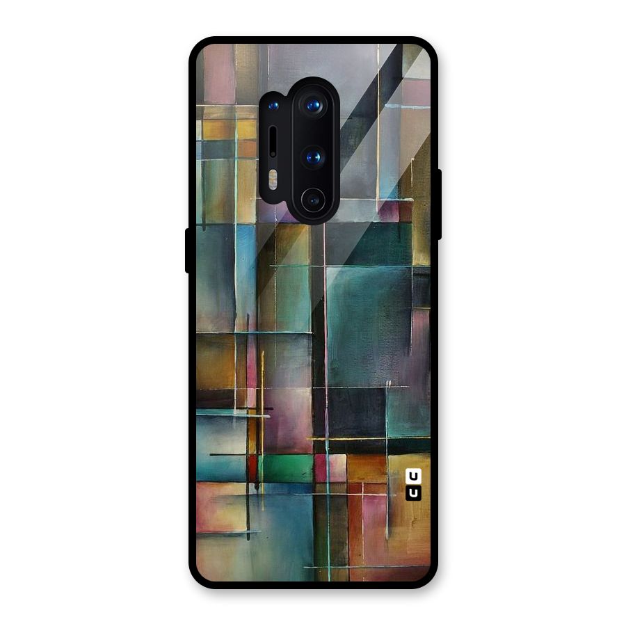 Dark Square Shapes Glass Back Case for OnePlus 8 Pro