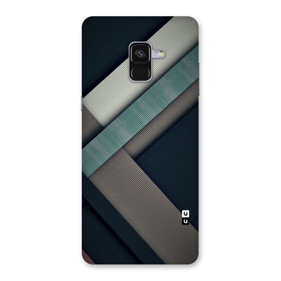 Dark Stripes Back Case for Galaxy A8 Plus