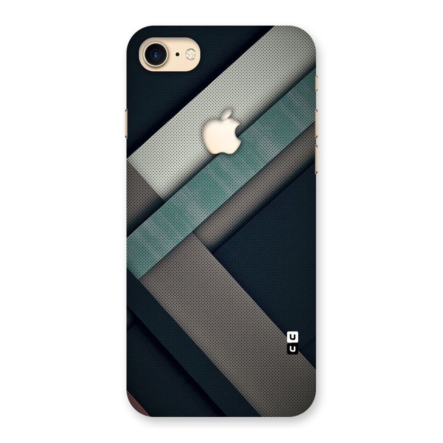 Dark Stripes Back Case for iPhone 7 Apple Cut