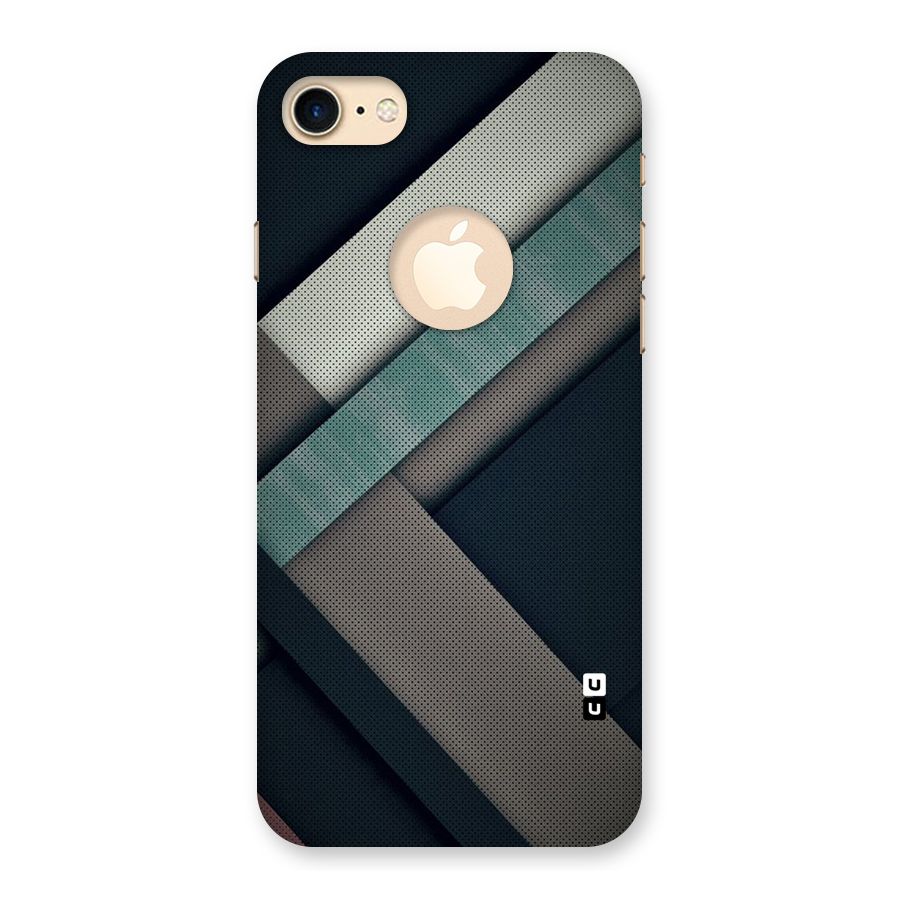 Dark Stripes Back Case for iPhone 7 Logo Cut
