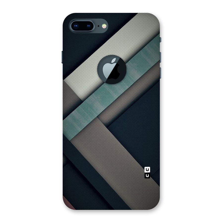Dark Stripes Back Case for iPhone 7 Plus Logo Cut