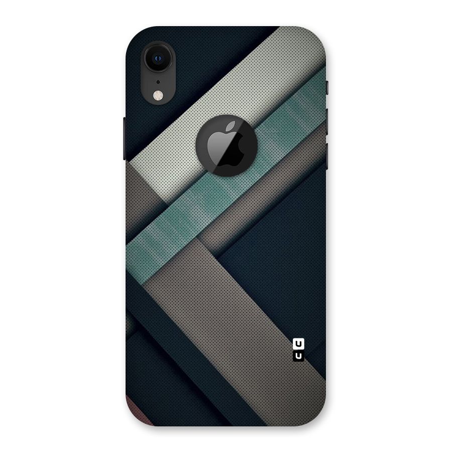Dark Stripes Back Case for iPhone XR Logo Cut