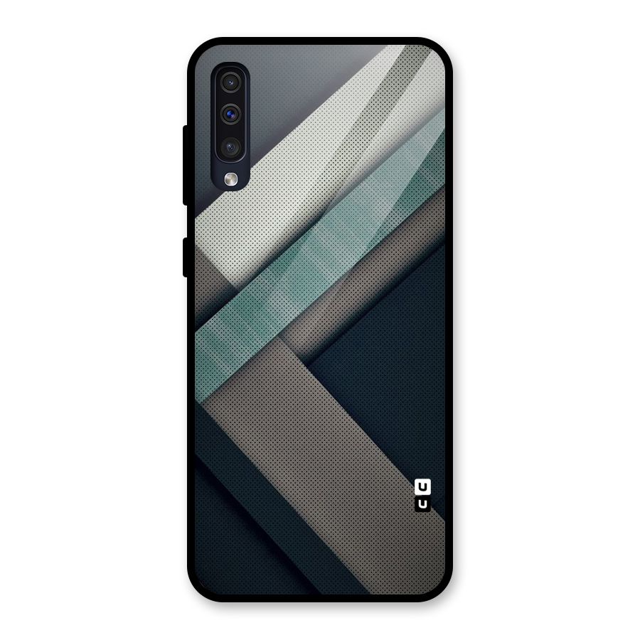 Dark Stripes Glass Back Case for Galaxy A50
