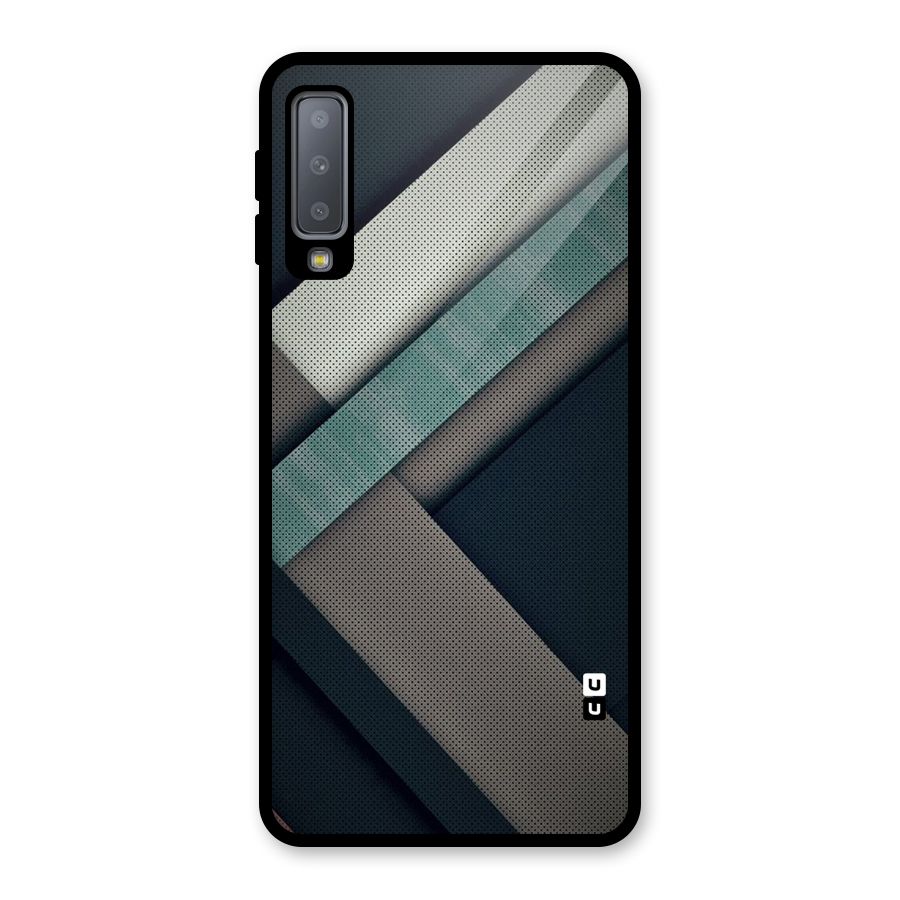 Dark Stripes Glass Back Case for Galaxy A7 (2018)