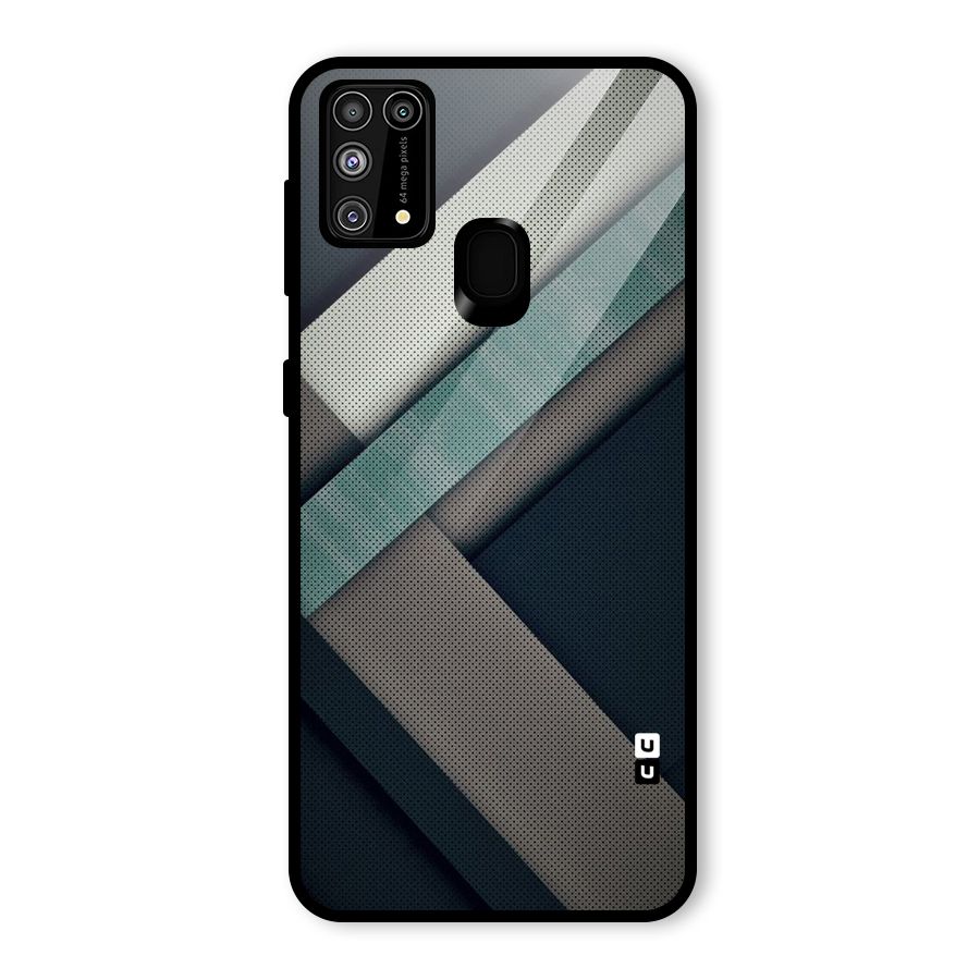 Dark Stripes Glass Back Case for Galaxy F41