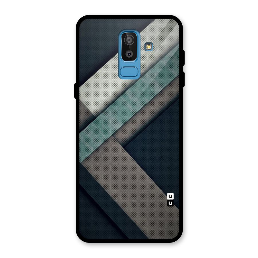 Dark Stripes Glass Back Case for Galaxy J8