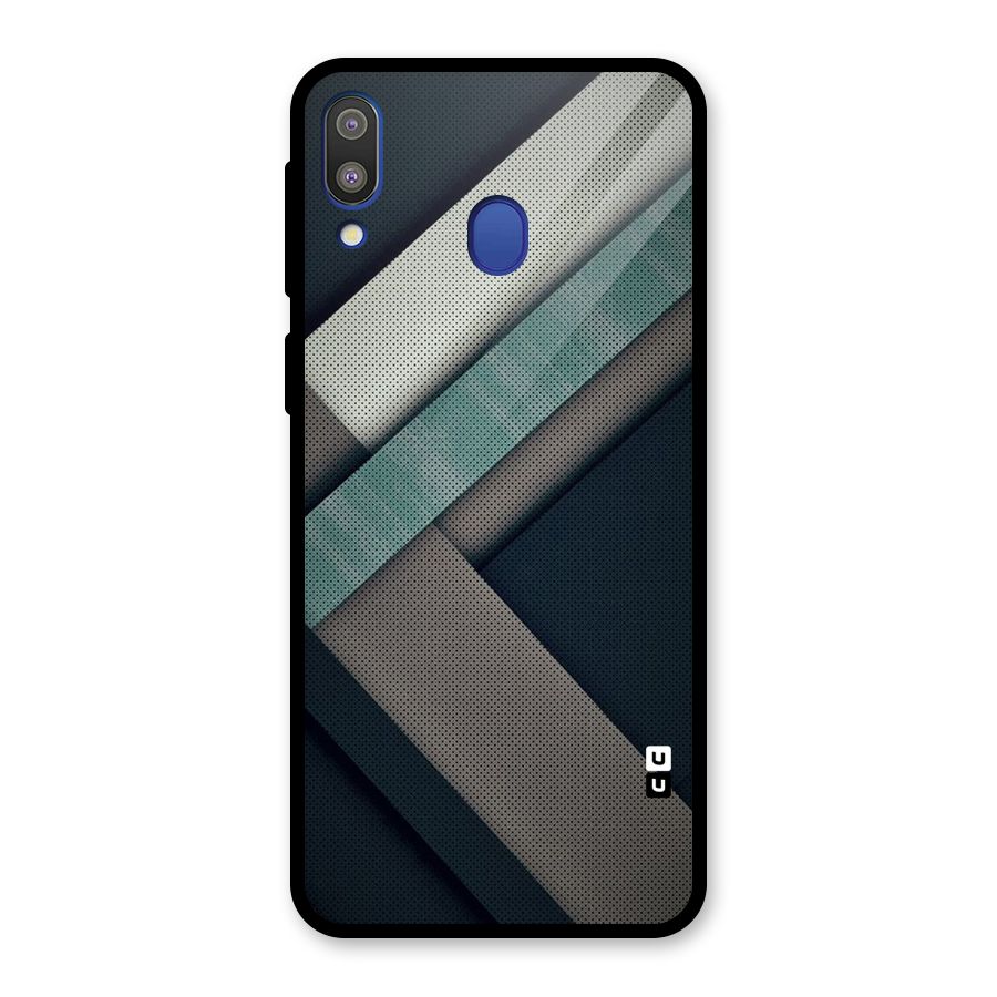 Dark Stripes Glass Back Case for Galaxy M20