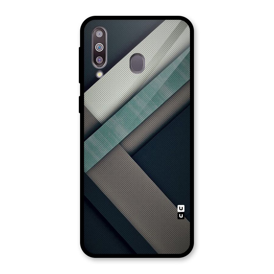 Dark Stripes Glass Back Case for Galaxy M30