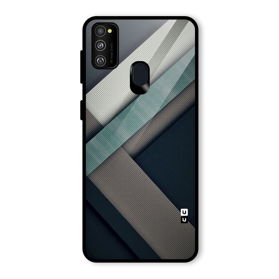 Dark Stripes Glass Back Case for Galaxy M30s