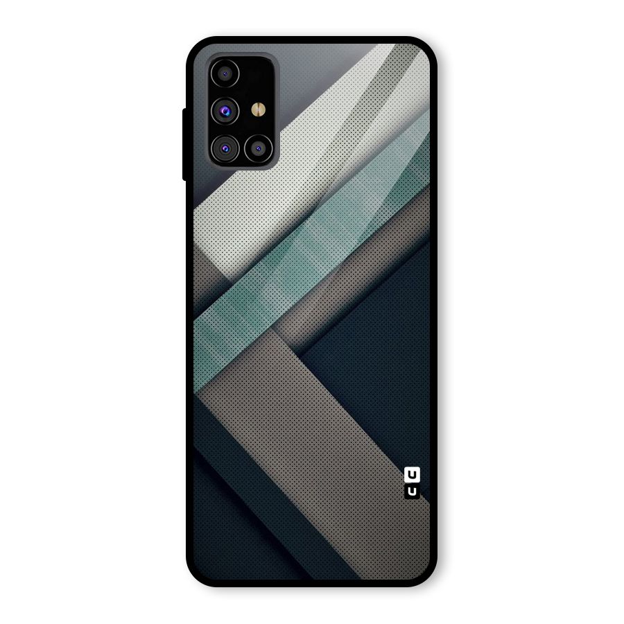 Dark Stripes Glass Back Case for Galaxy M31s