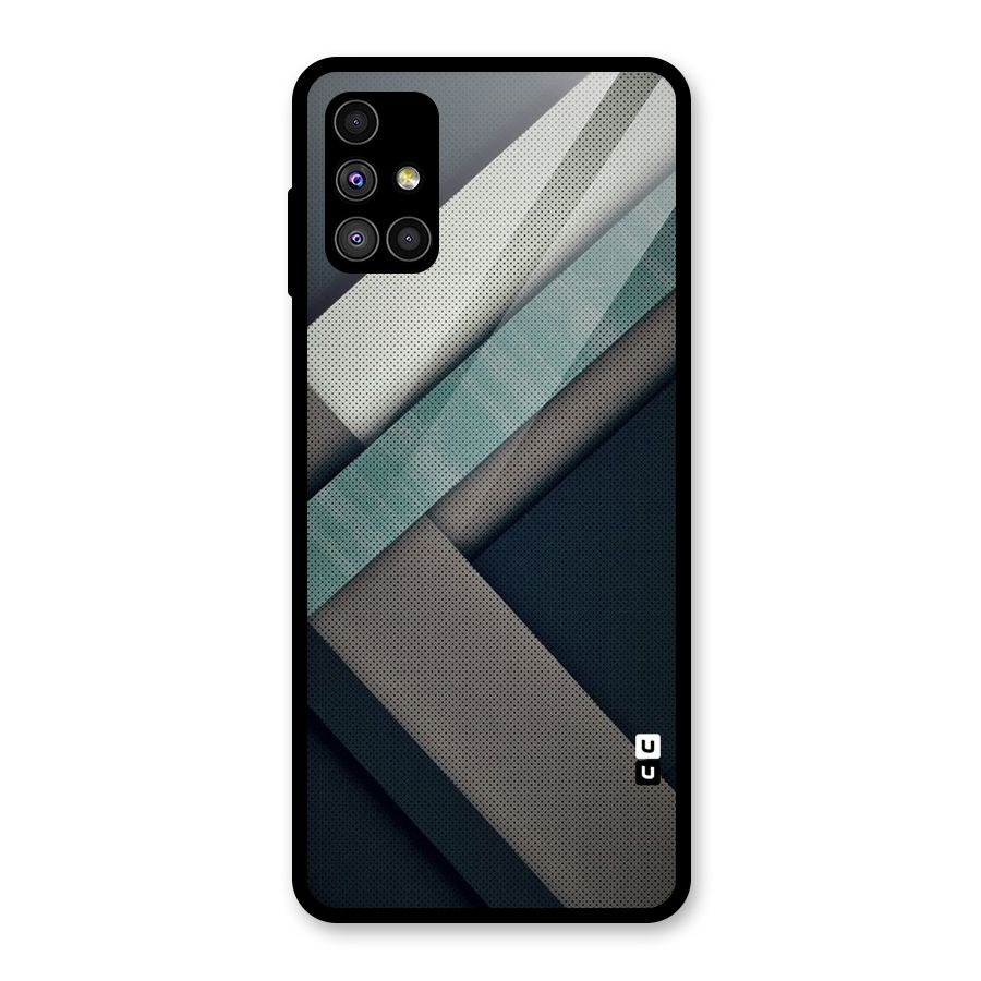 Dark Stripes Glass Back Case for Galaxy M51