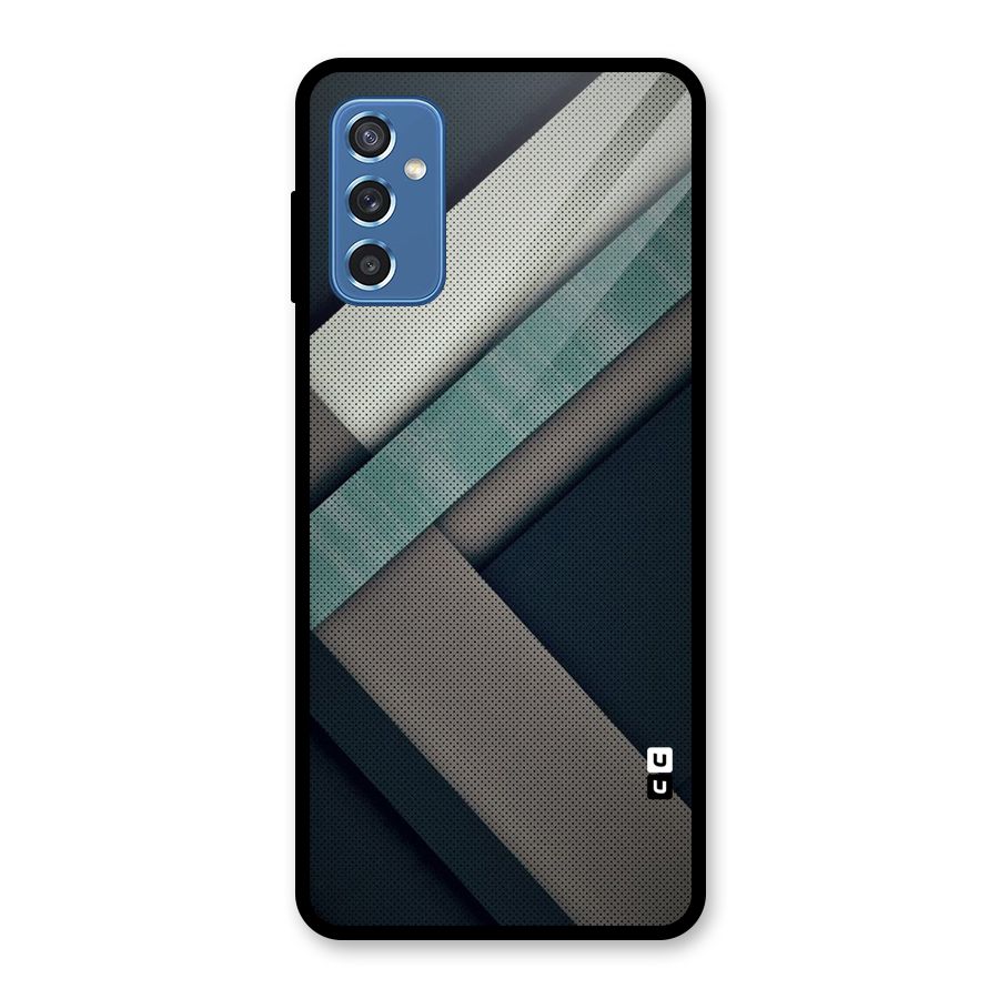 Dark Stripes Glass Back Case for Galaxy M52 5G
