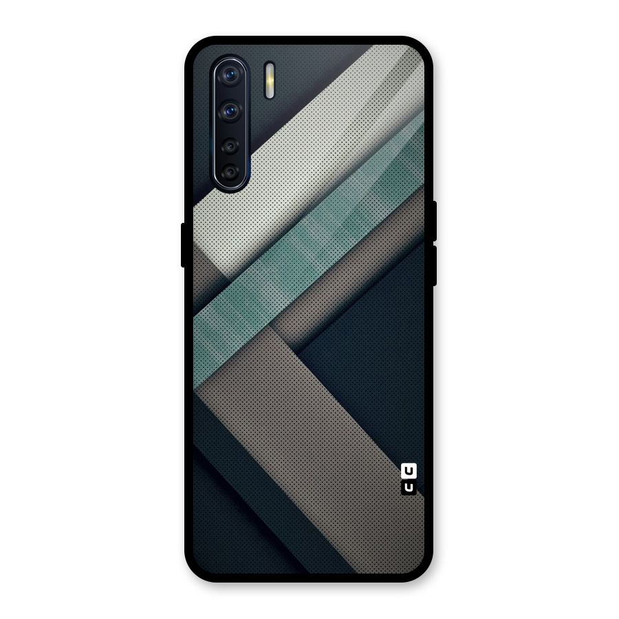 Dark Stripes Glass Back Case for Oppo F15